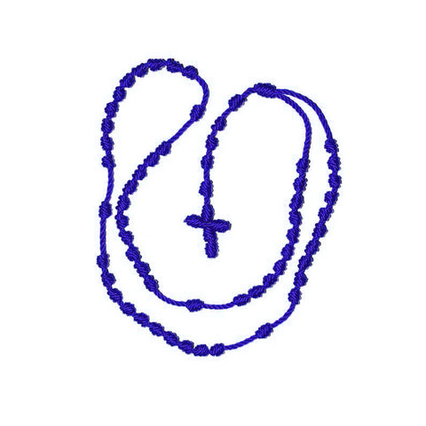 Knotted Rosary Necklace (Blue Color)
