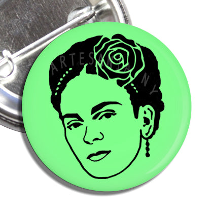 Frida Kahlo Button (Green)