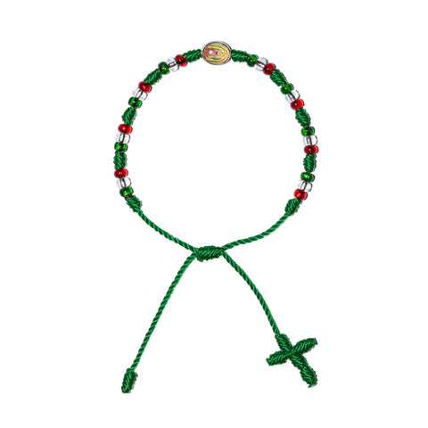Virgen De Guadalupe Rosary Bracelet (Green Color)