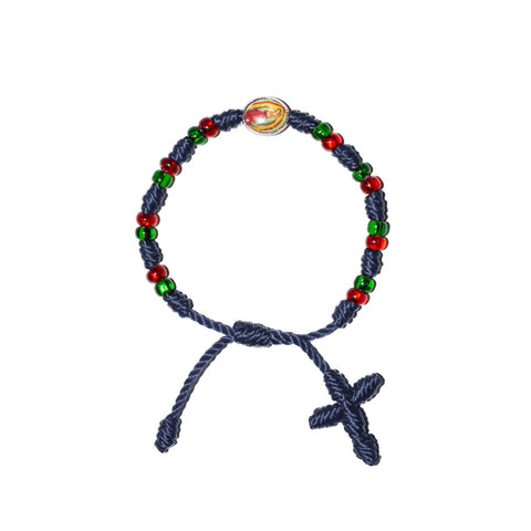 Virgen De Guadalupe Baby Rosary Bracelet (Navy Color)