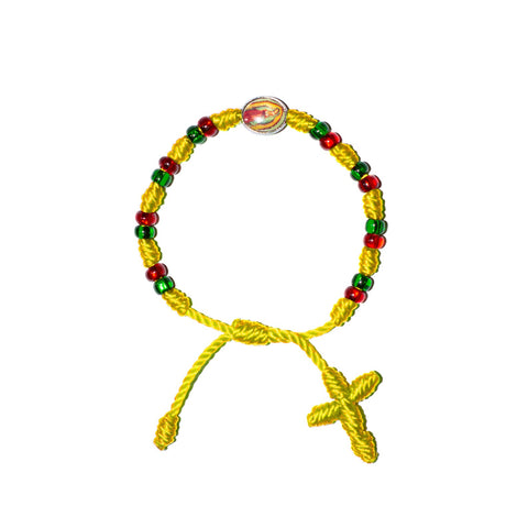 Virgen De Guadalupe Baby Rosary Bracelet (Yellow Color)
