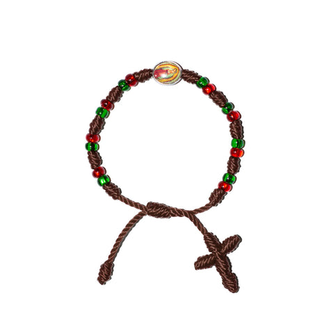 Virgen De Guadalupe Baby Rosary Bracelet (Brown Color)