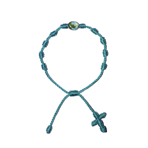 Saint Jude Rosary Bracelet (Light Blue Color)