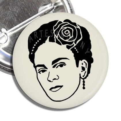 Frida Kahlo Button (Off-White)