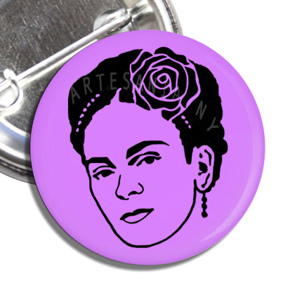 Frida Kahlo Button (Purple)