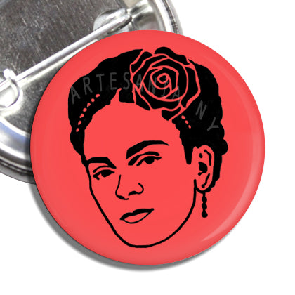 Frida Kahlo Button (Red)