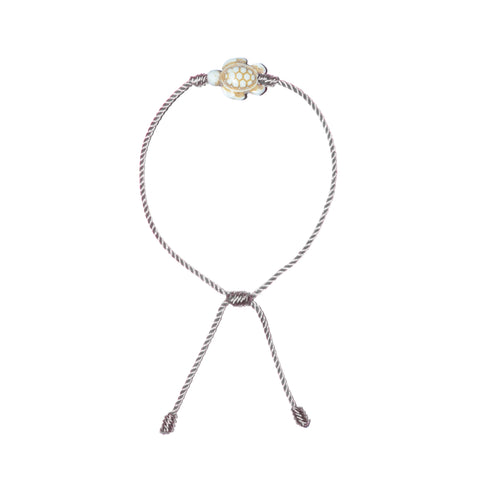White Howlite Turtle Bracelet (White String)