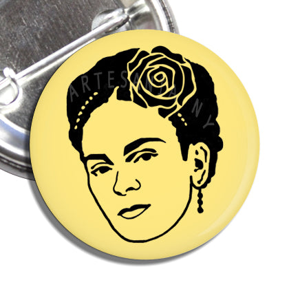 Frida Kahlo Button (Yellow)