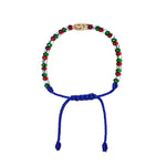 Gold Plated Virgen De Guadalupe Bracelet (Blue Color)