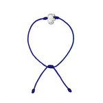 White Howlite Elephant Bracelet (Blue String)