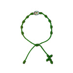 Saint Michael Archangel Rosary Bracelet (Green Color)