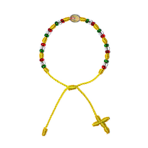 Virgen De Guadalupe Rosary Bracelet (Yellow Color)