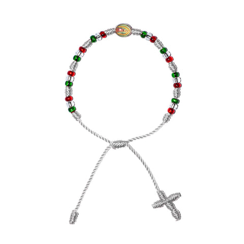 Virgen De Guadalupe Rosary Bracelet (White Color)