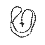 Knotted Rosary Necklace (Black Color)
