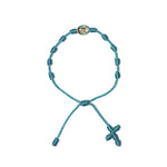 Saint Michael Archangel Rosary Bracelet (Light Blue Color)