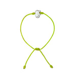 White Howlite Elephant Bracelet (Neon Yellow String)