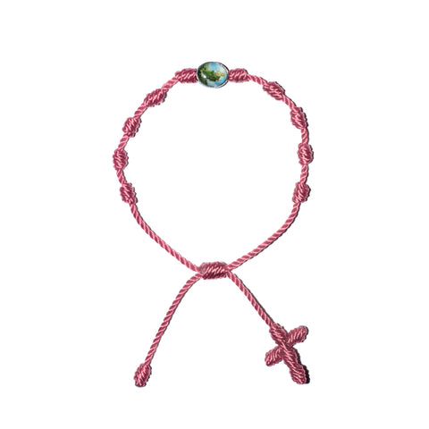 Saint Jude Rosary Bracelet (Pink Color)