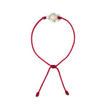 White Howlite Turtle Bracelet (Red String)