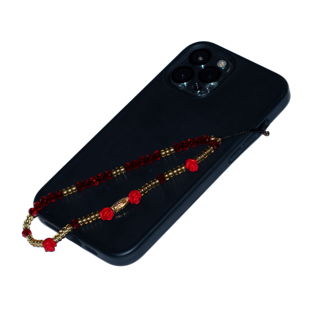 Red Roses Virgen De Guadalupe Phone Charm (Gold) – ArtesaníaNY Red Roses Virgen De Guadalupe Phone Charm (Gold) – ArtesaníaNY