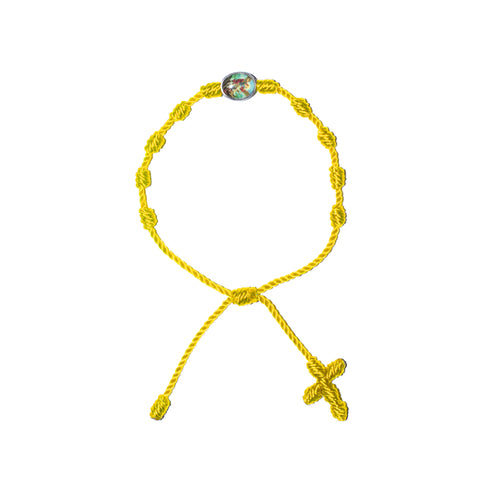 Saint Michael Archangel Rosary Bracelet (Yellow Color)