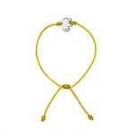 White Howlite Elephant Bracelet (Yellow String)